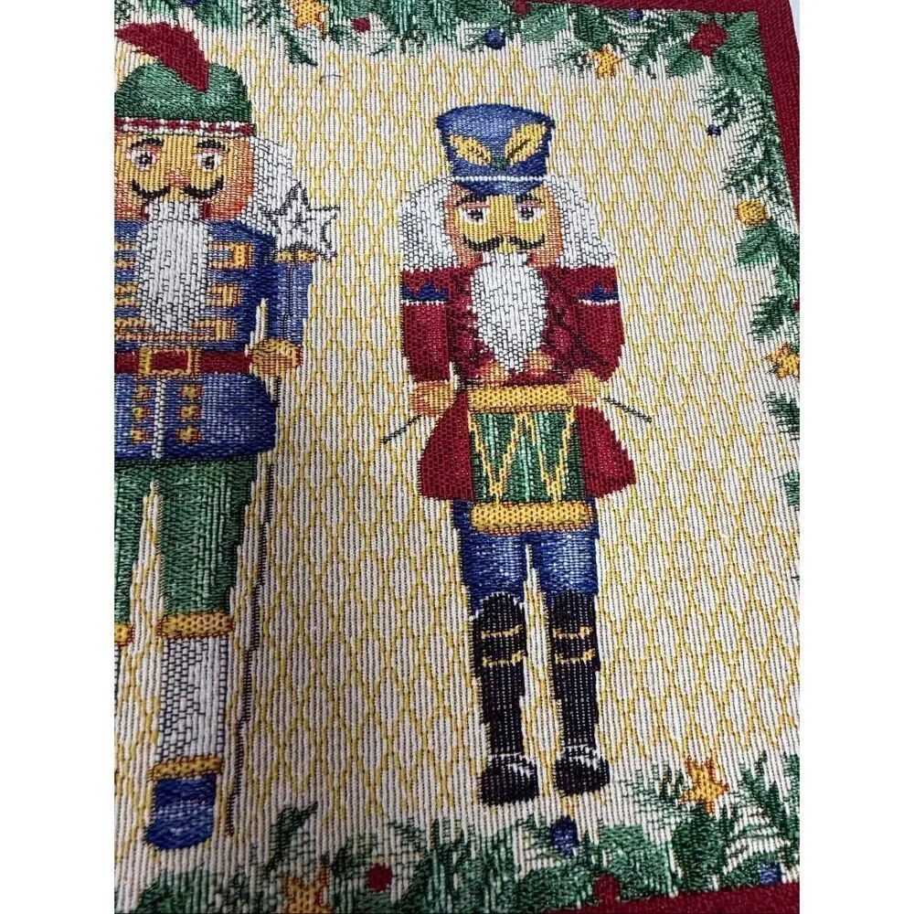 Vintage Current Set of 4 Nutcracker Tapestry Placemats Christmas 18